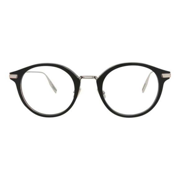 Dior Mens Round/Oval Black Silver Transparent Fashion Designer Eyewear - Picture 1 of 4
